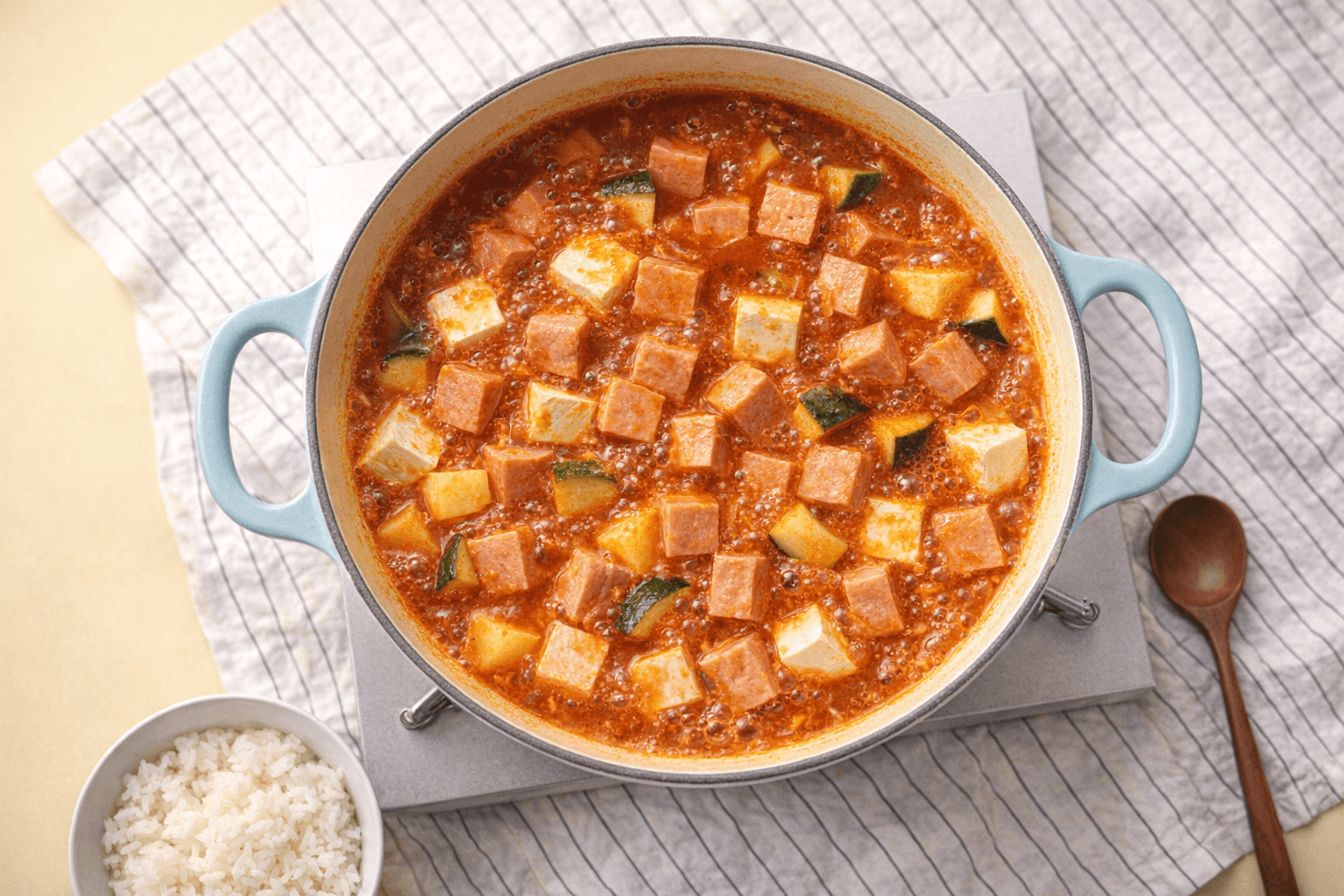 밥 두 공기 순삭! 칼질만 하면 끝나는 초간단 스팸짜글이 황금 레시피