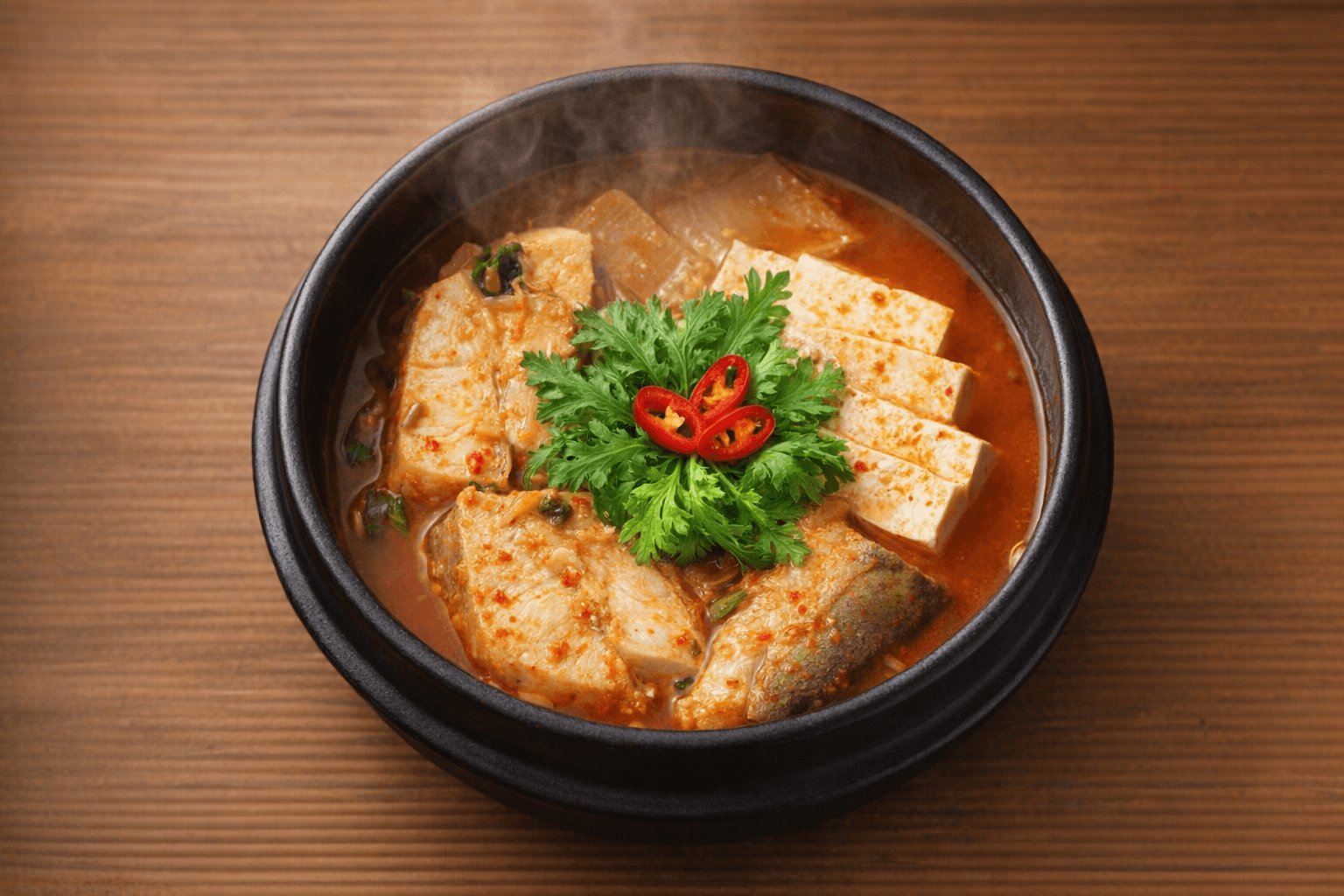 얼큰한 동태찌개 완성