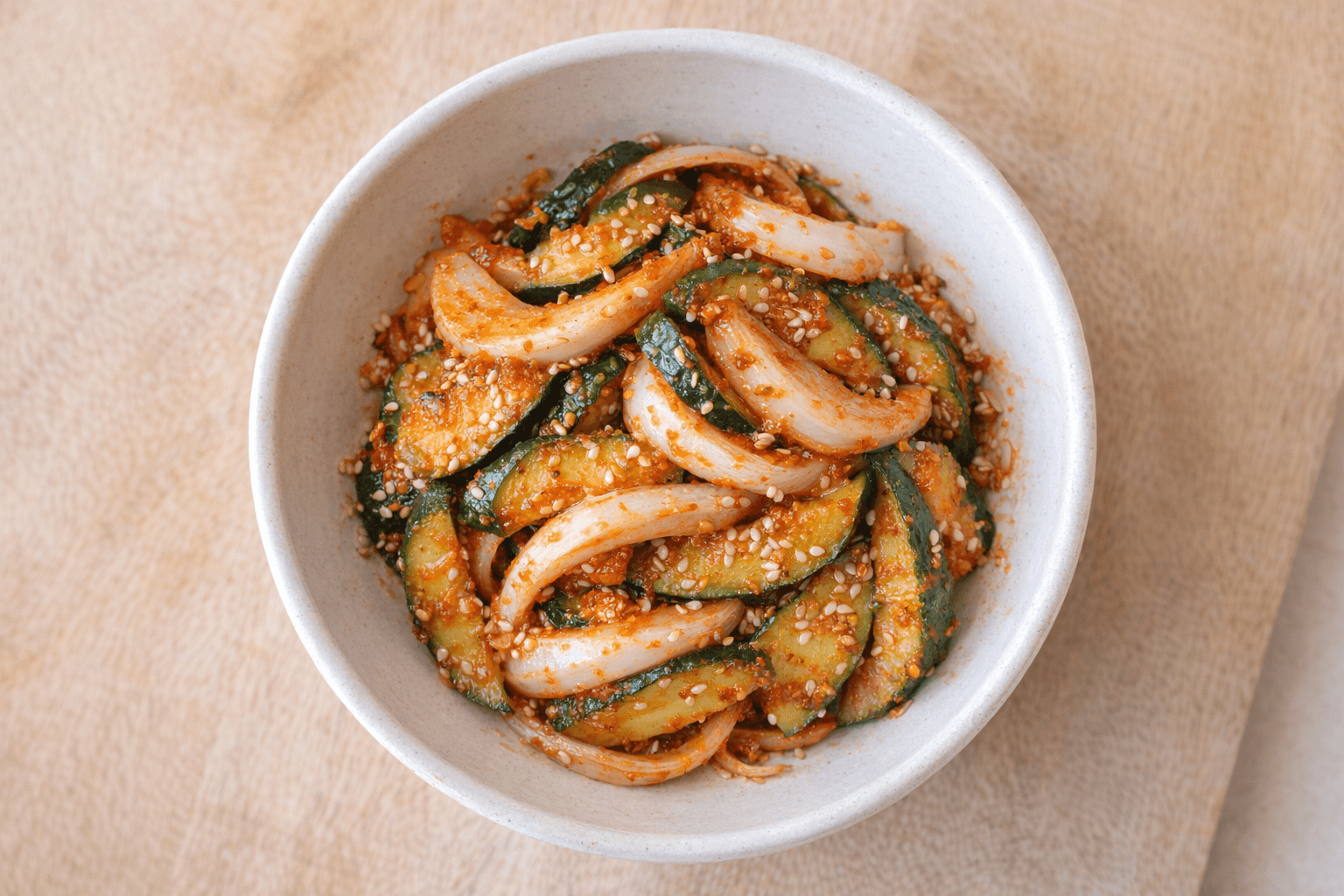 꼬들한 오이무침 양파 무침 반찬 레시피