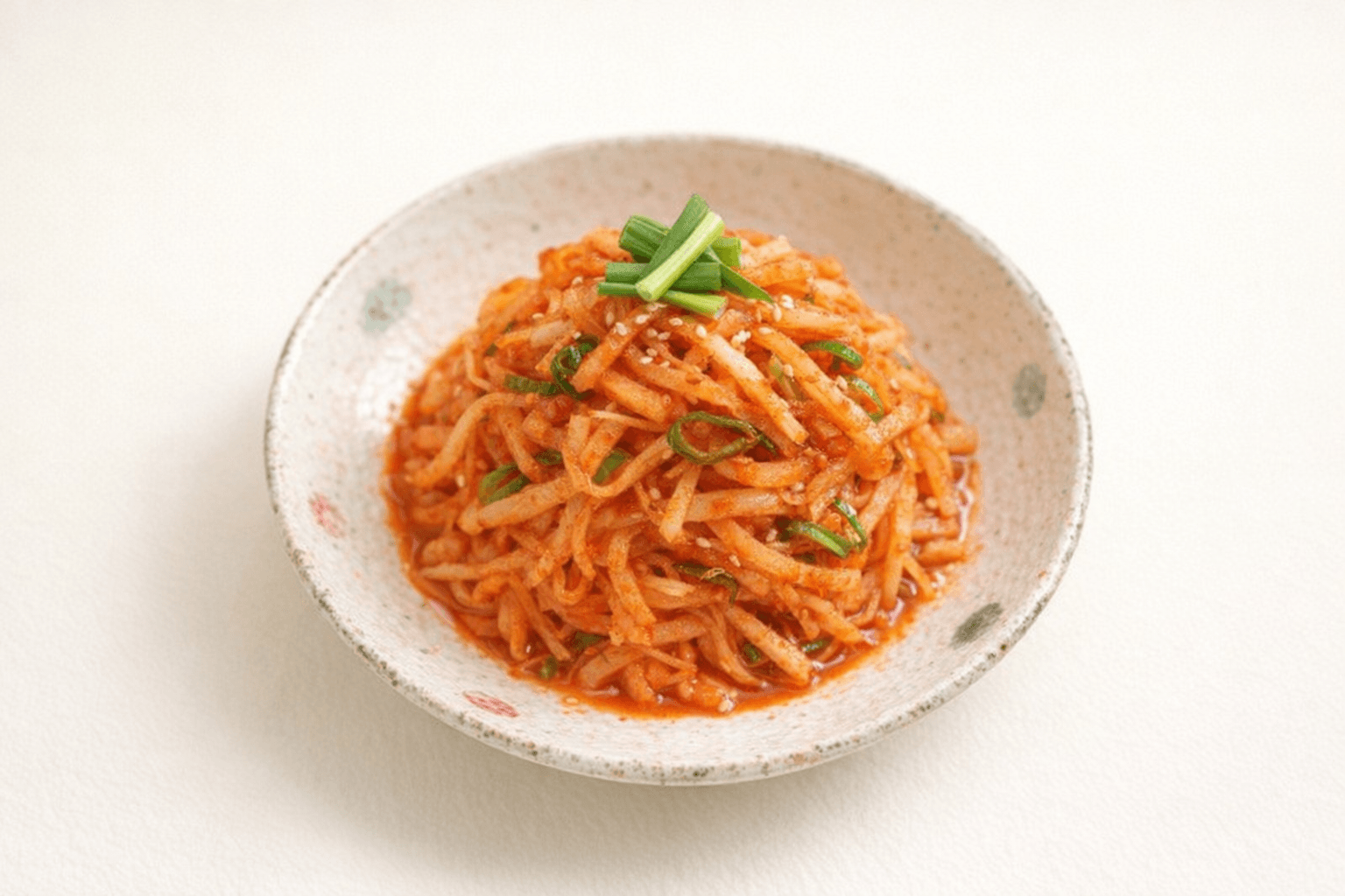 절이지 마세요! 식당 이모님도 10분 만에 뚝딱 완성하는 아삭아삭 무생채 황금 레시피