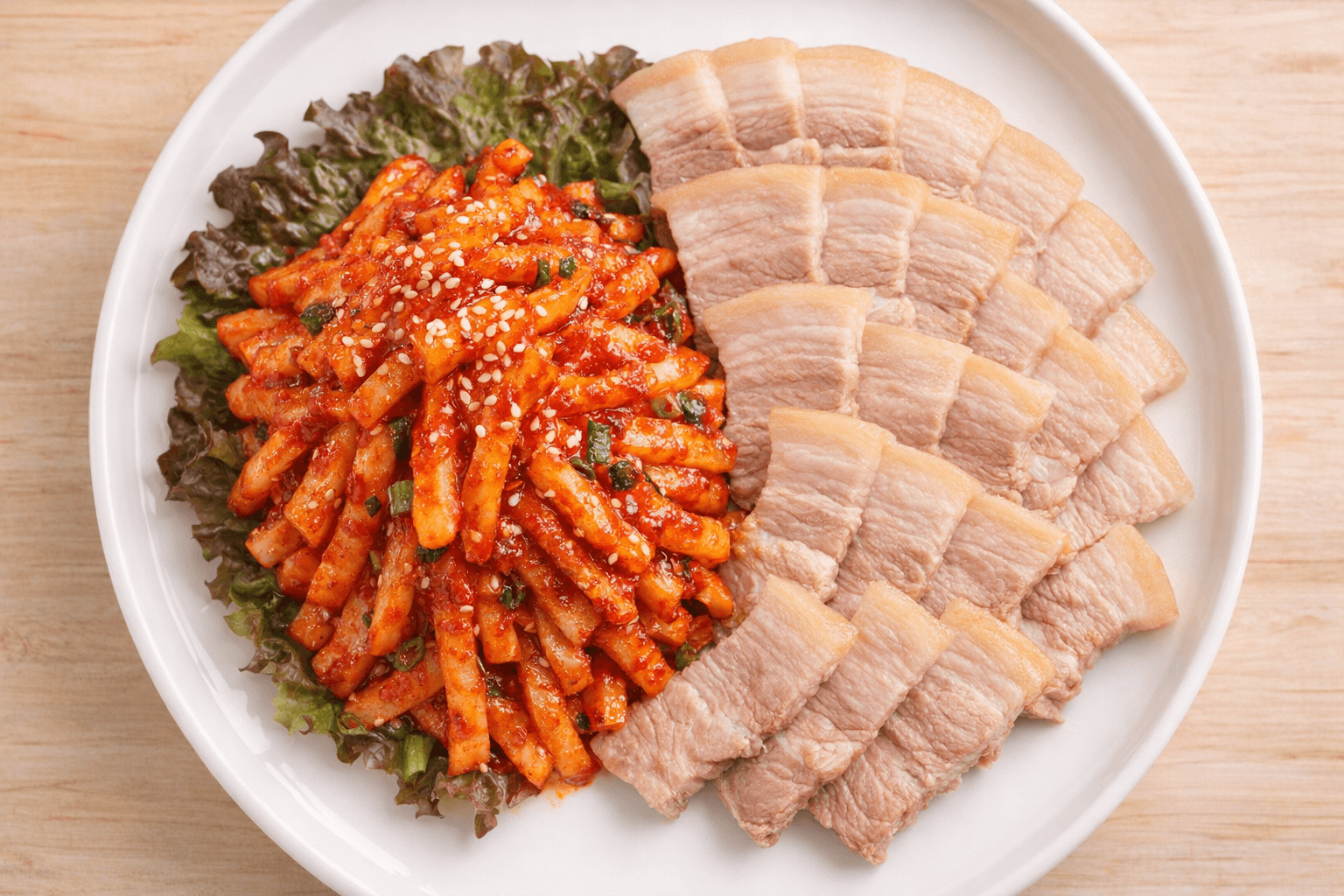 매콤달콤 보쌈김치 무생채