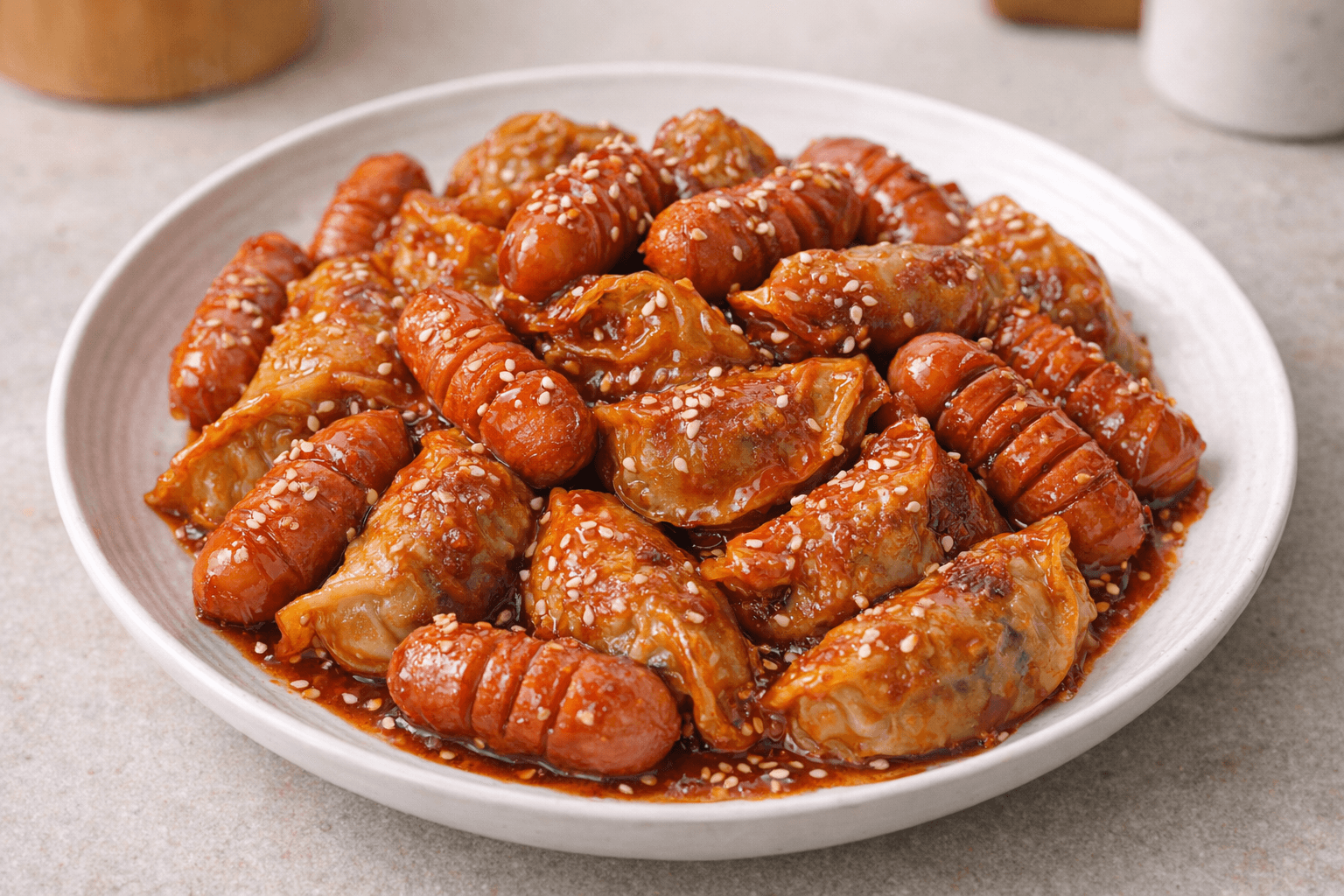 비엔나 만두 강정