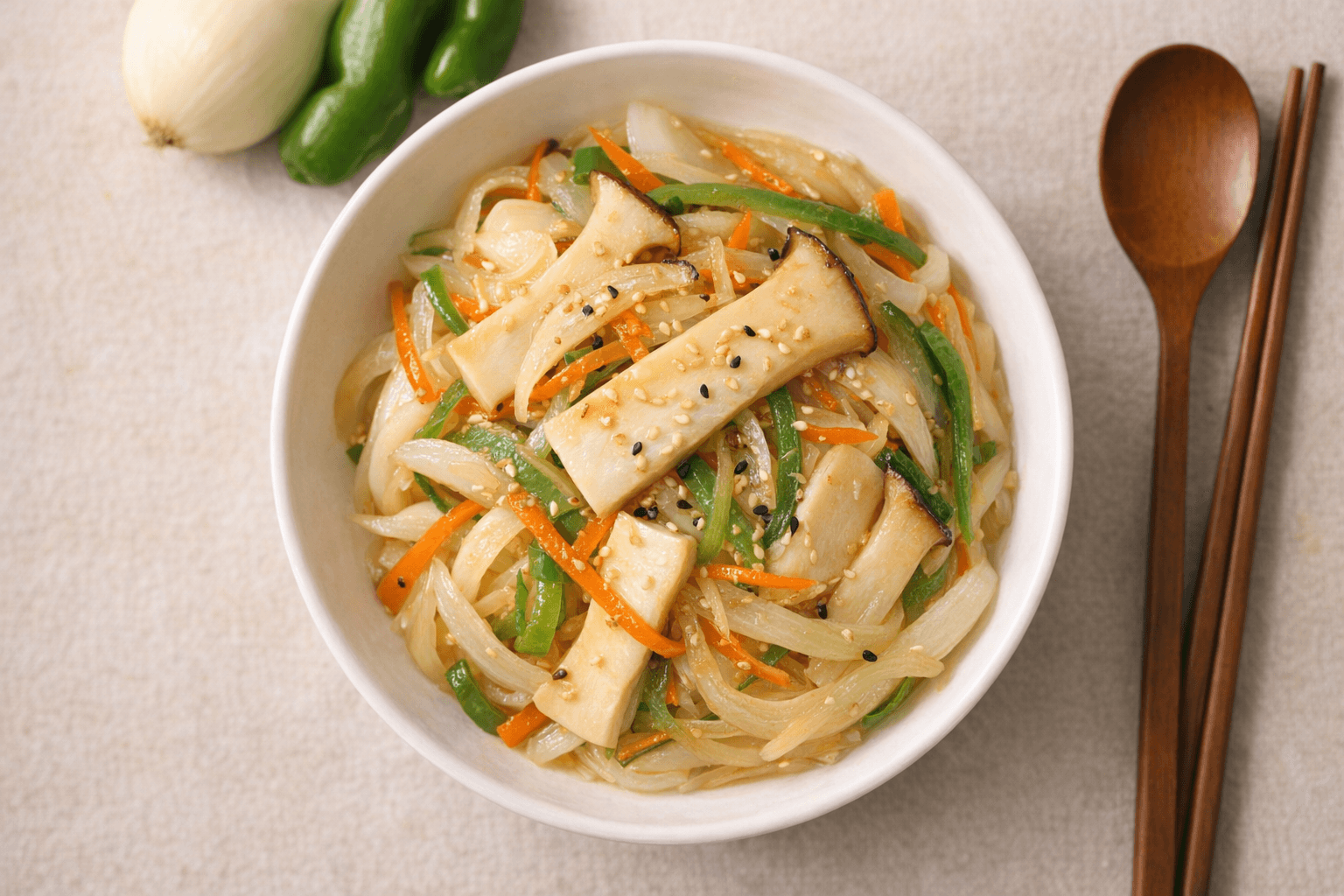 새송이버섯 당근 채소 볶음 반찬 요리