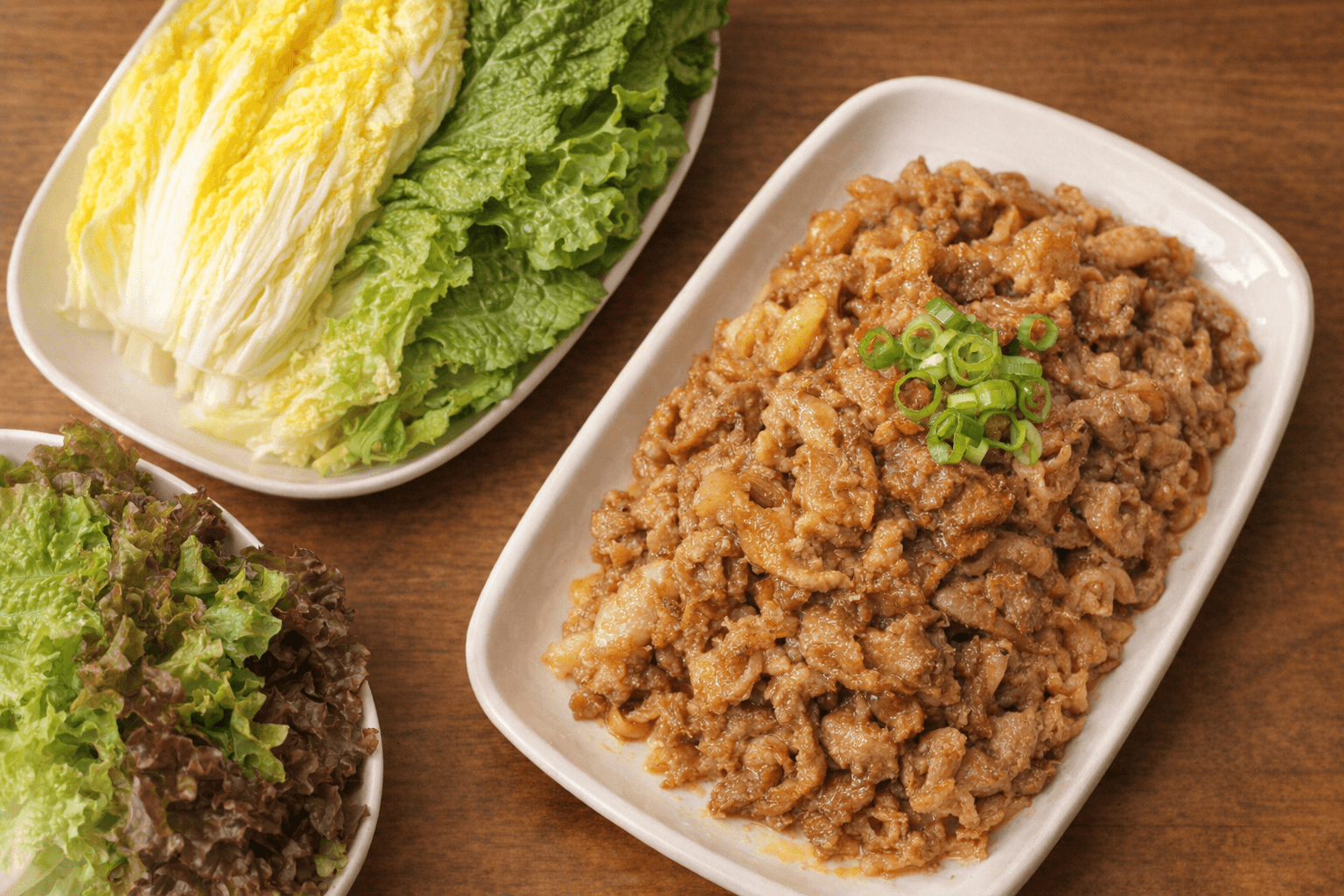 간장 돼지불고기와 쌈채소