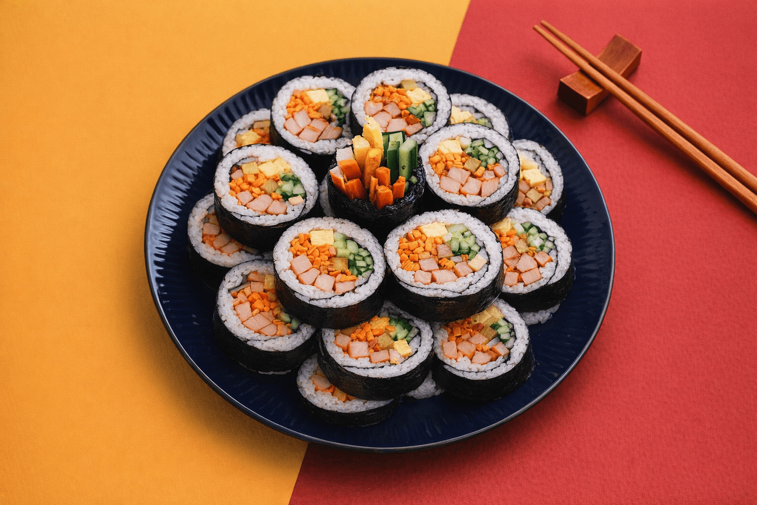 맛있는 집김밥 단면