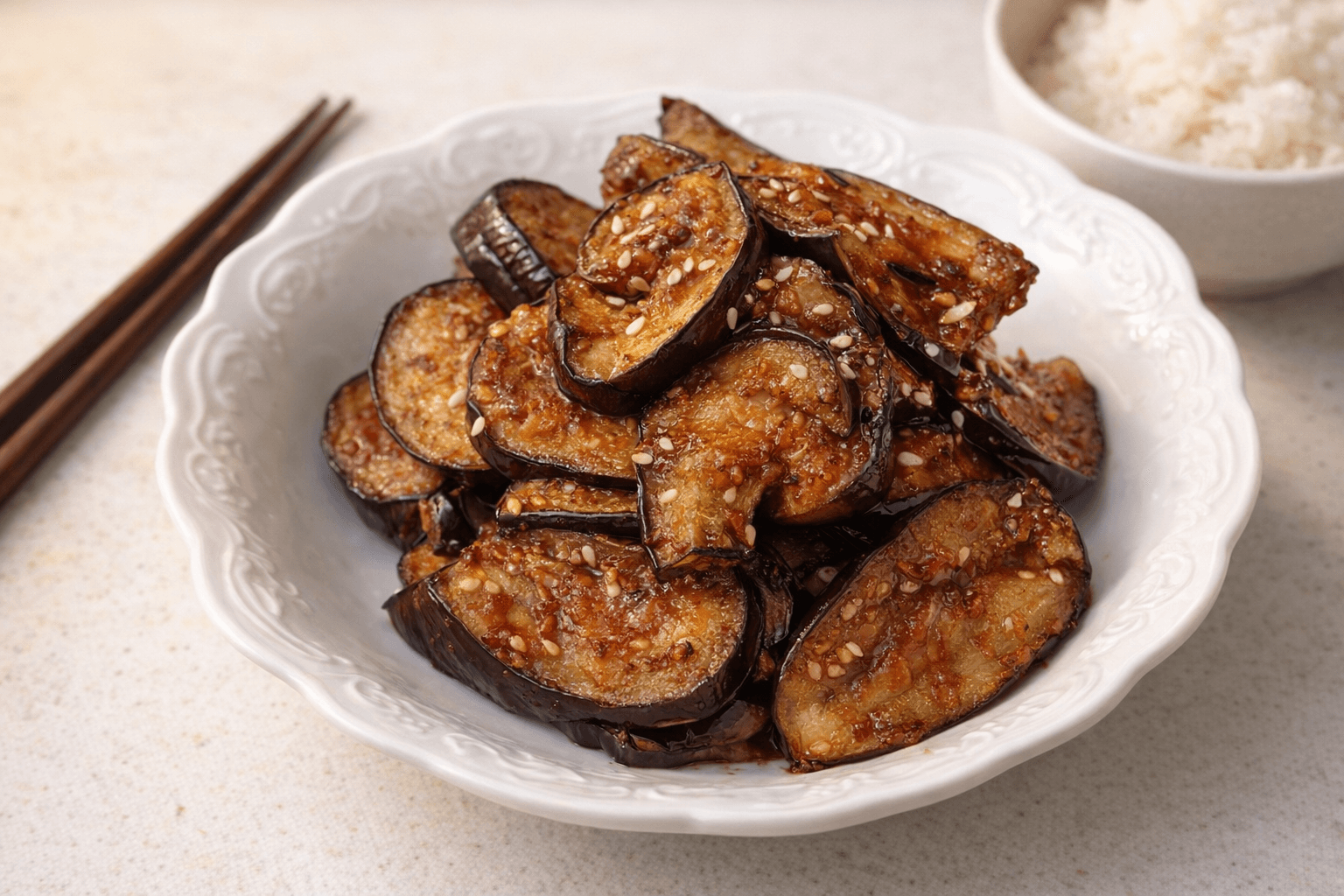 쫀득한 구운 가지무침 레시피