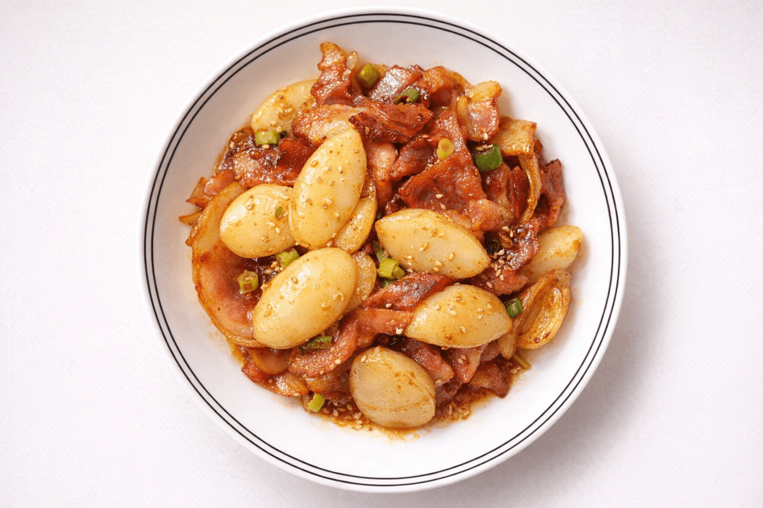 떡 베이컨 간장조림 단짠 반찬