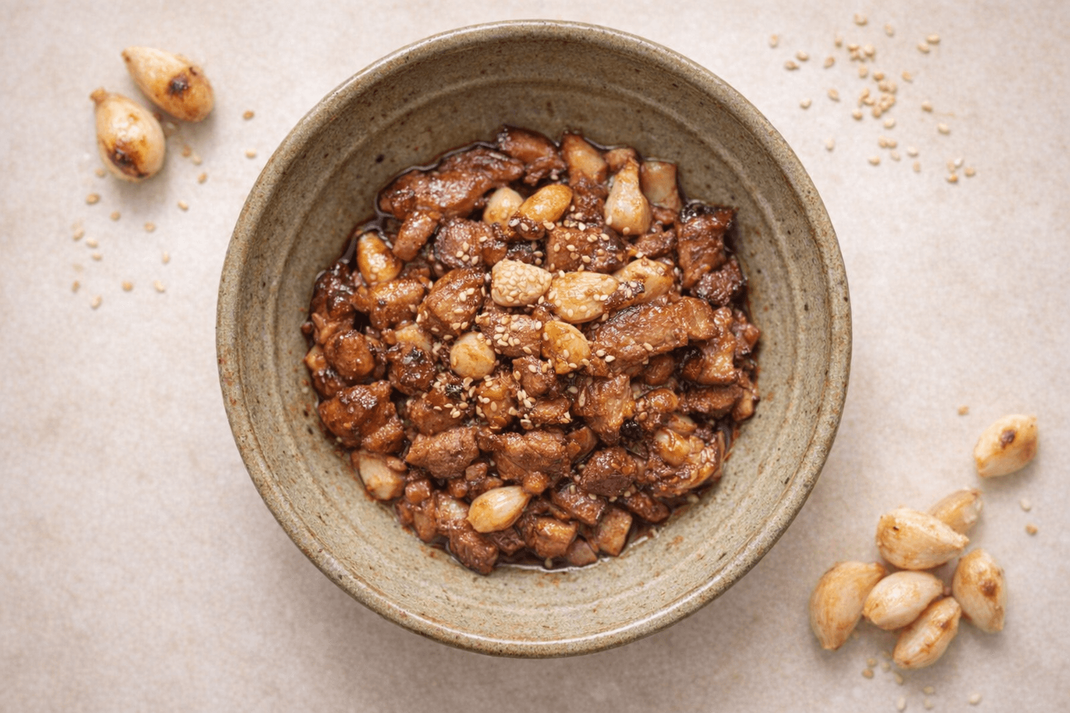 간장 돼지고기 마늘조림