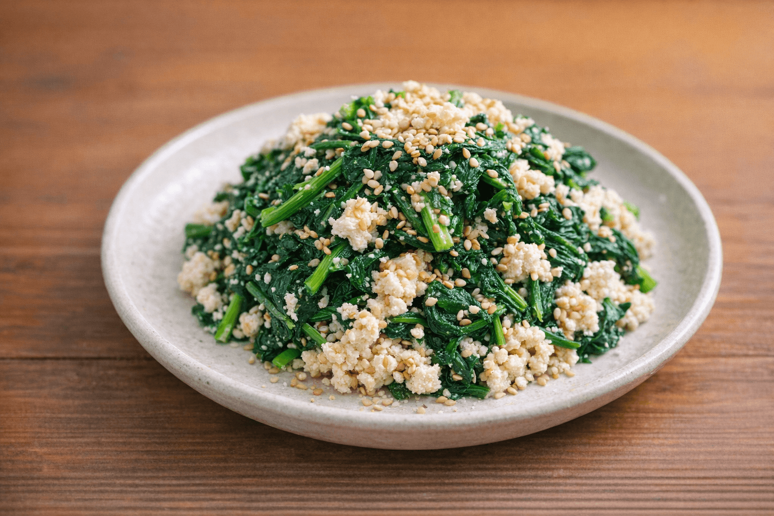 고소한 두부시금치무침