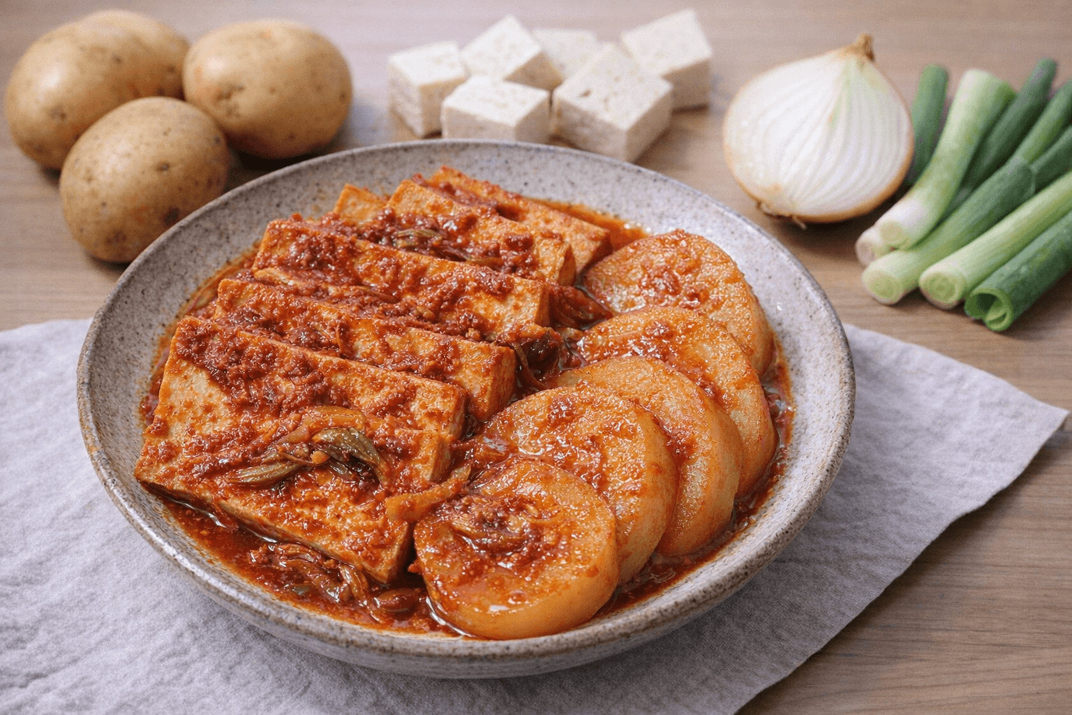 [여름철 밥도둑 완전 정복] 잃어버린 입맛도 되살리는 마성의 반찬, 제철 감자와 쫄깃한 두부의 만남! 실패 제로 황금 레시피 대공개