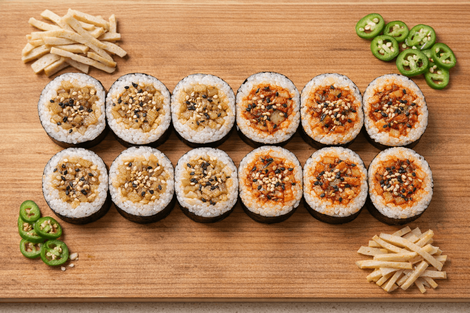 집김밥 끝판왕 떴다! 재료비 천원으로 완성하는 마약 간장어묵김밥 & 화끈한 불어묵김밥 반반 레시피