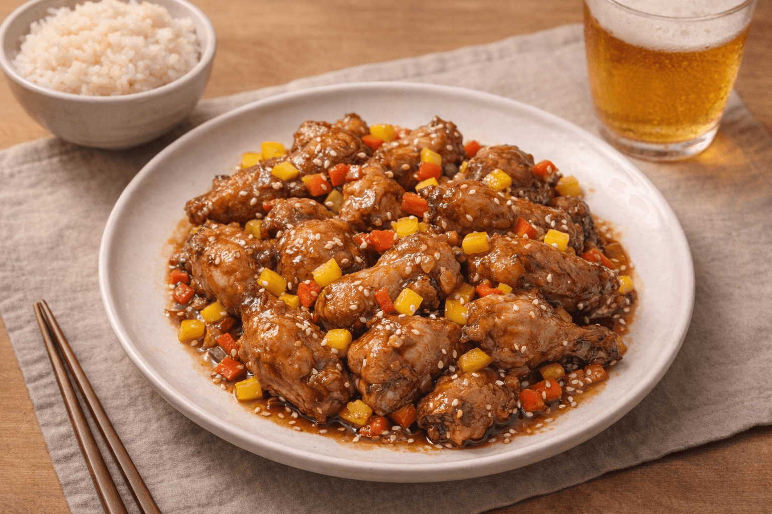 밥투정하는 아이도 양손으로 뜯어 먹는 마성의 레시피! 튀기지 않아 건강한 단짠단짠 '꿀마늘 닭강정' 만들기