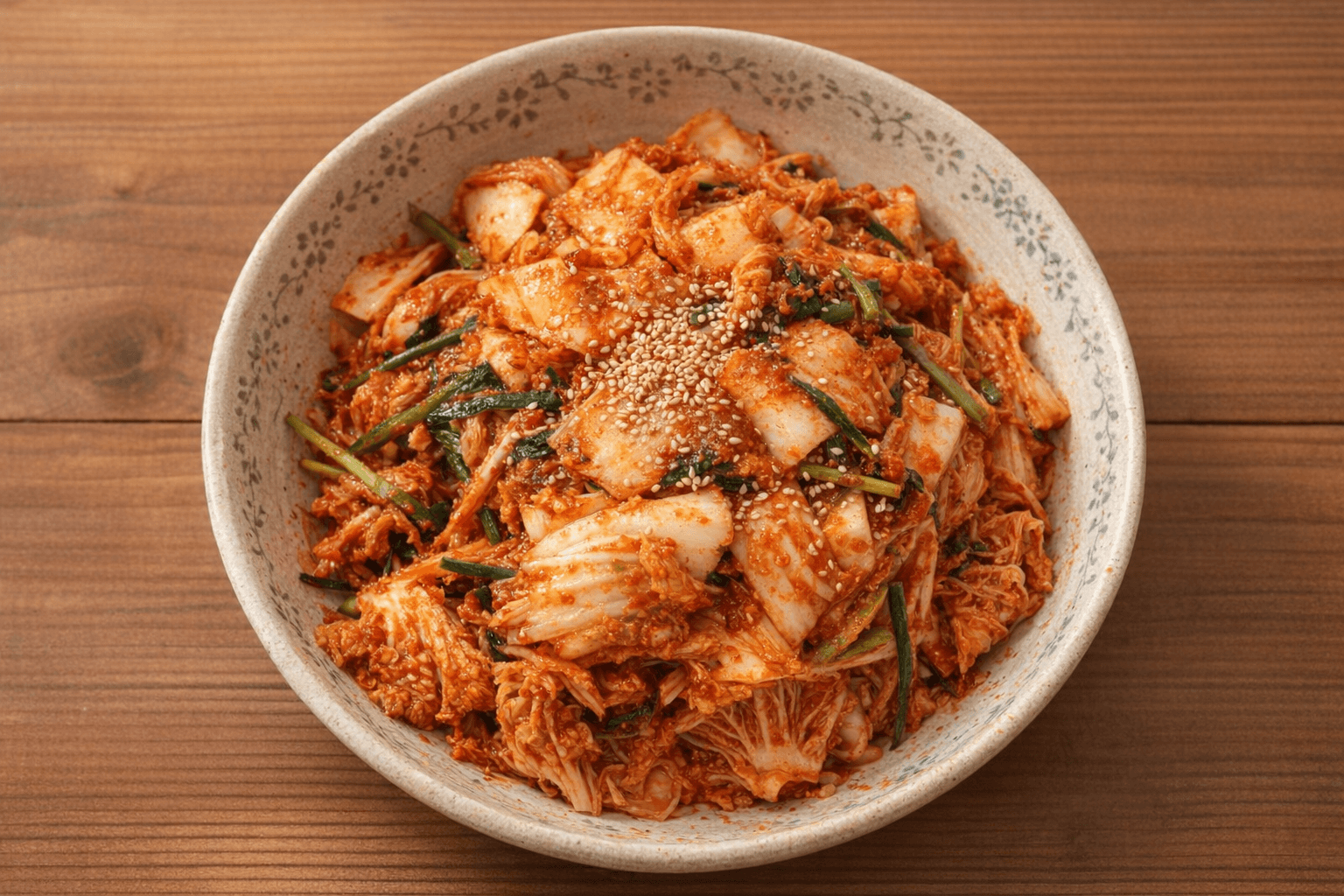 알배기배추 겉절이 완성 접시