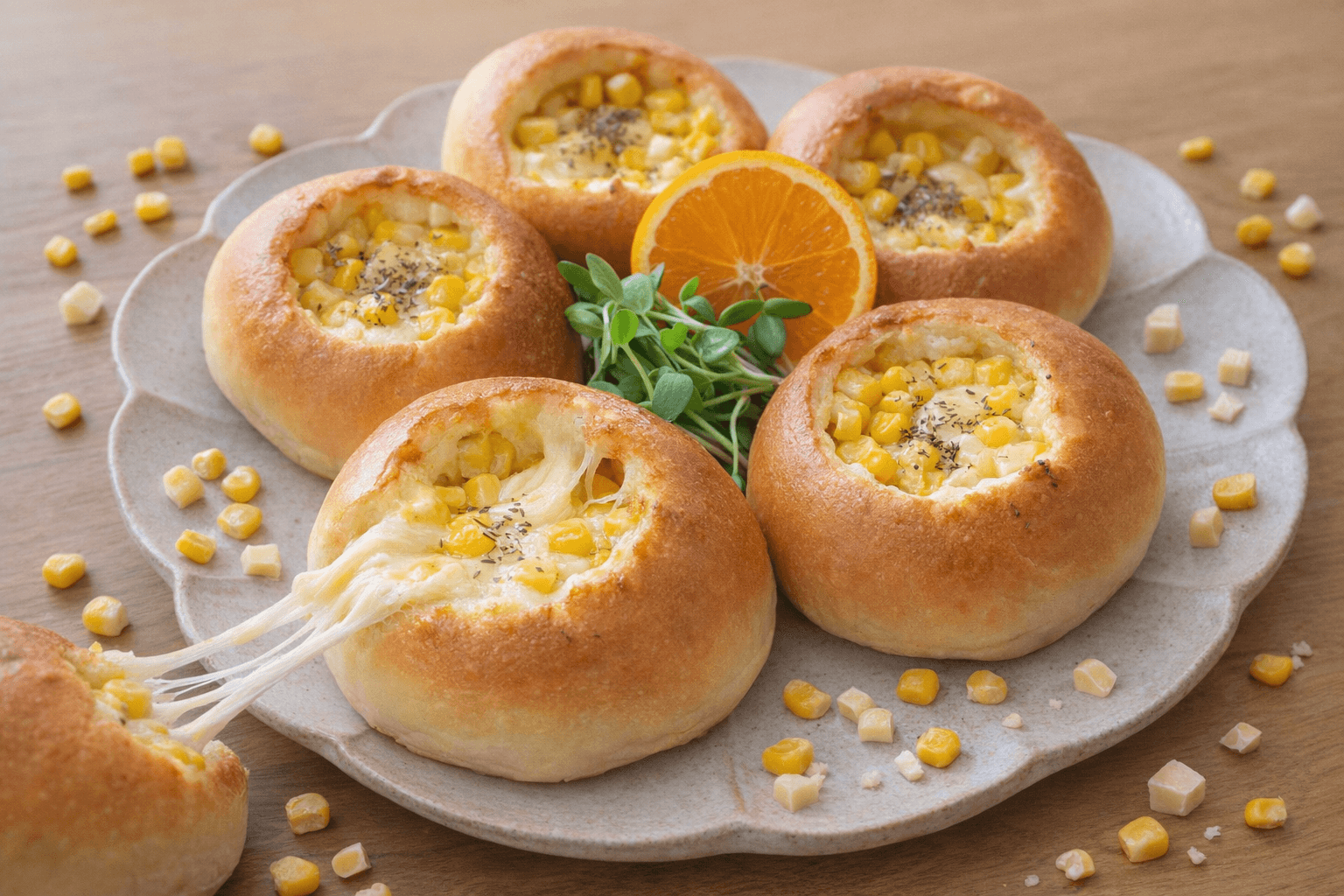 모닝빵 콘치즈 간식