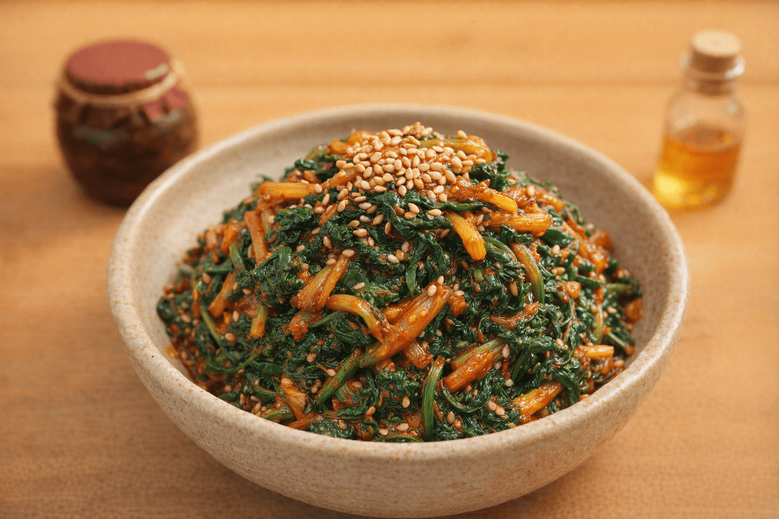 매콤 고소한 고추장 시금치 무침 반찬