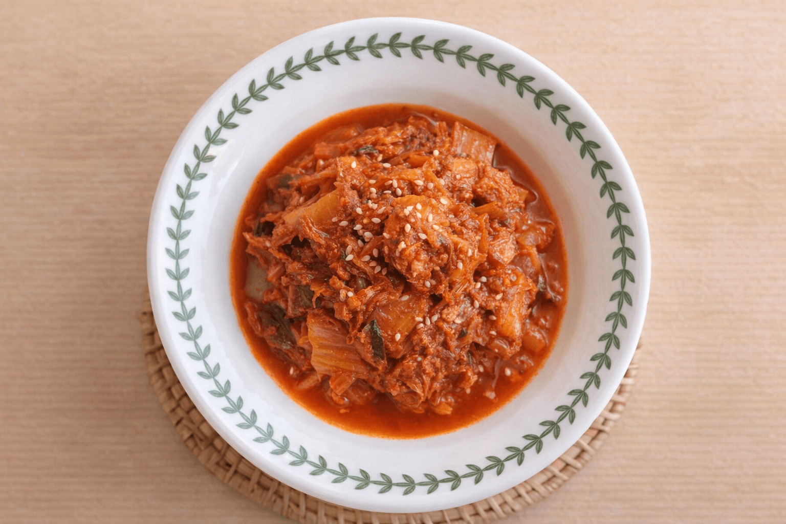 매콤달콤 참치김치볶음 요리 완성 사진