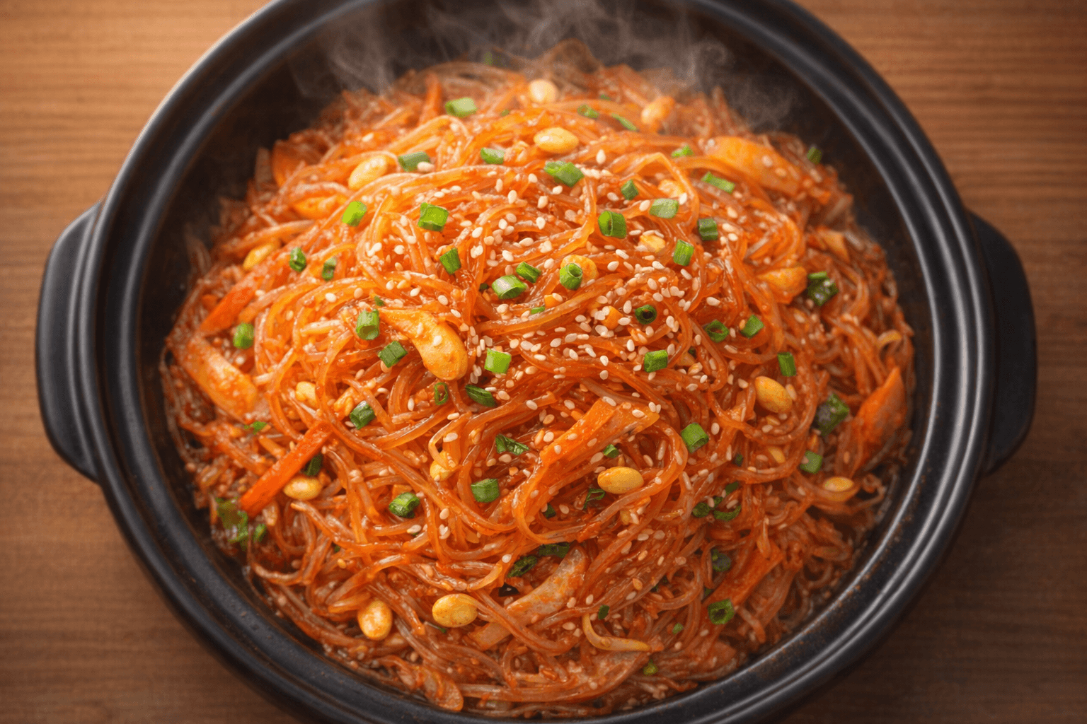 스트레스 확 풀리는 야식! 입맛 돋우는 매운 콩나물 잡채 황금 레시피