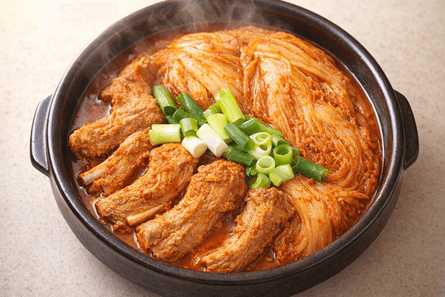 [절대 실패 없는 밥도둑] 푹 익은 김치와 야들야들한 고기의 환상 조화, 돼지 등갈비 김치찜 황금 레시피