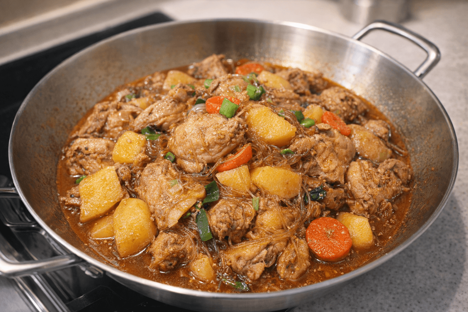 간장닭볶음탕 당면 감자 요리