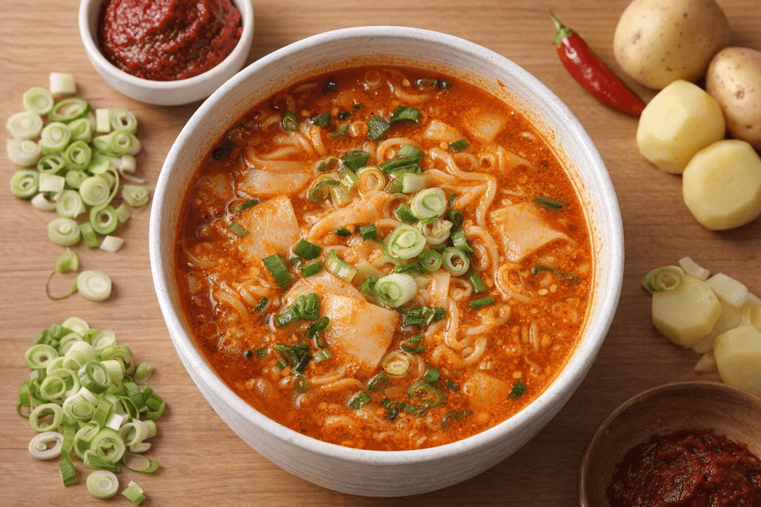 얼큰하고 진한 장칼국수