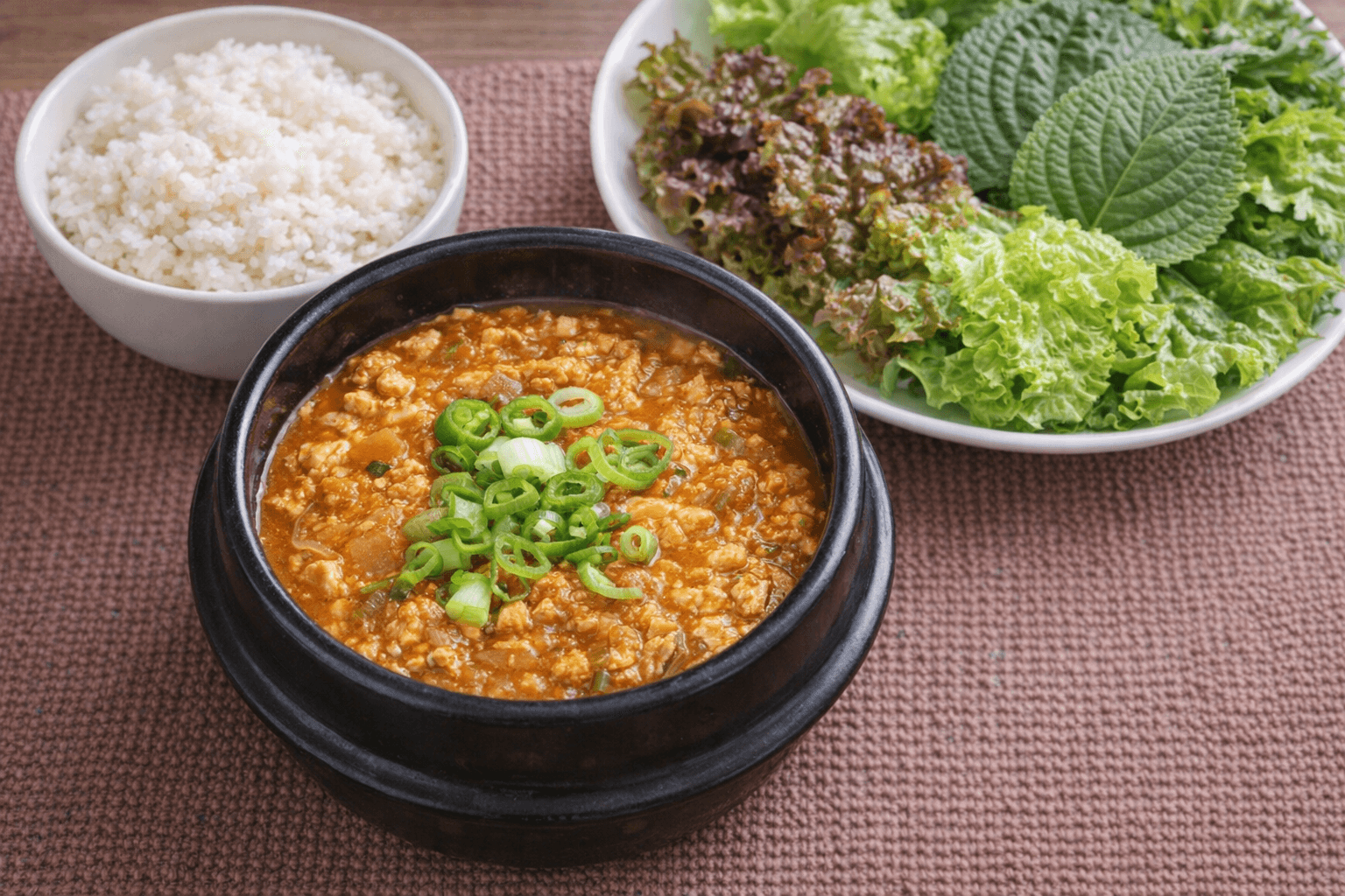 두부강된장 쌈밥