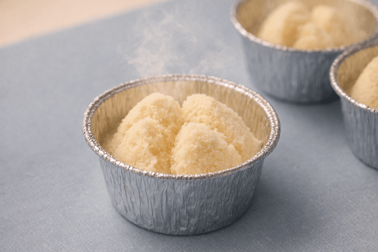 [초간단] 오븐 없이 뚝딱! 노버터 폭신폭신 '우유스팀케이크' 황금 레시피