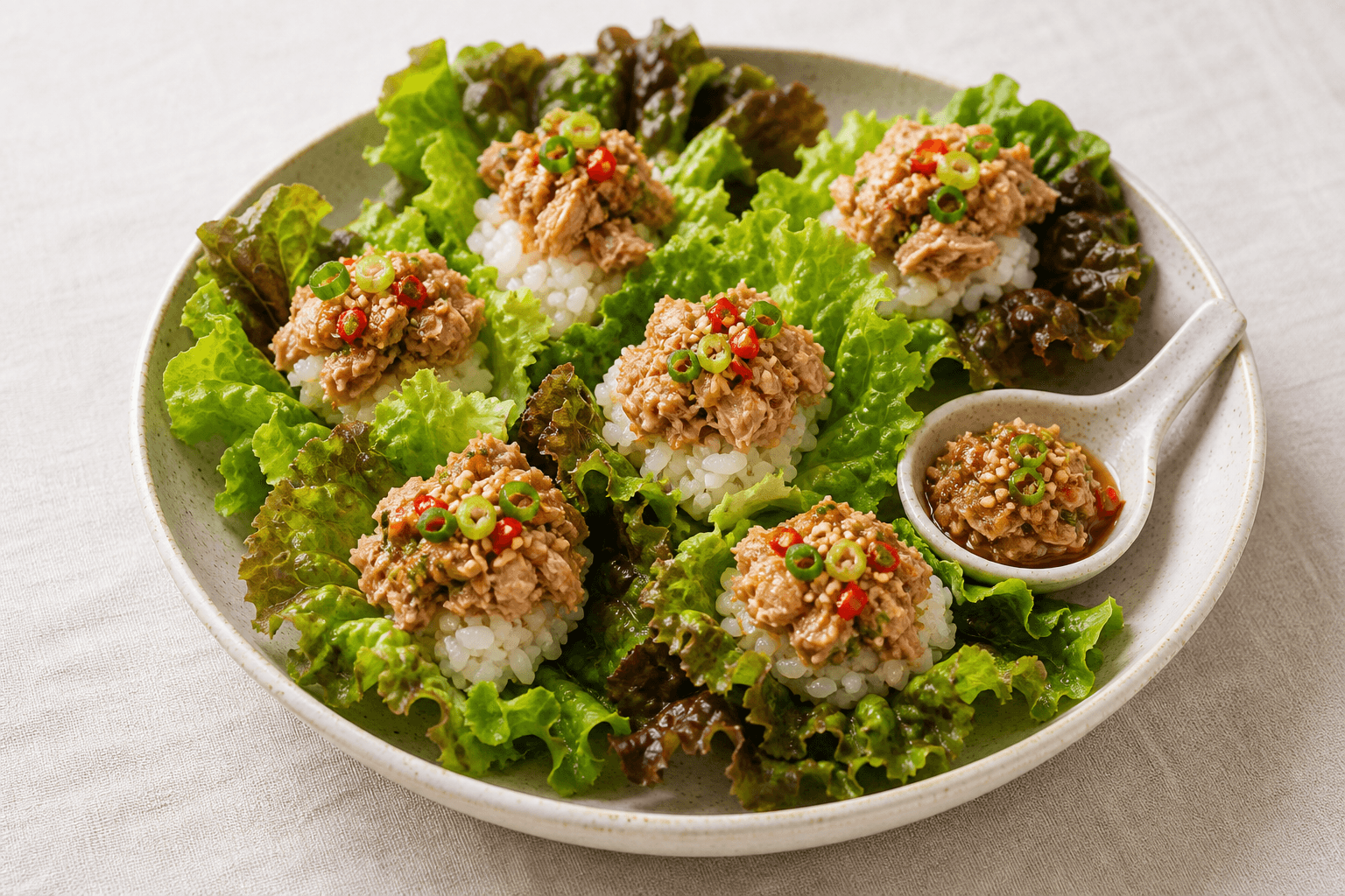 상추 참치쌈밥 집밥 레시피