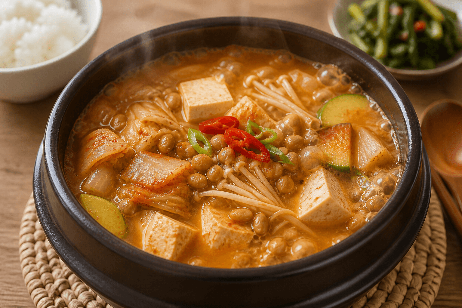 김치 청국장찌개 집밥 레시피