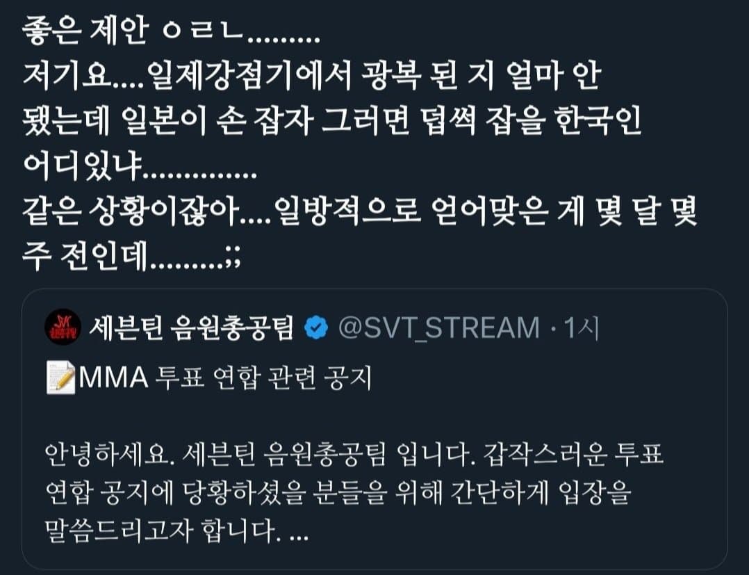 매년 세븐틴 팬덤에게 고통받는 플레이브 팬덤
