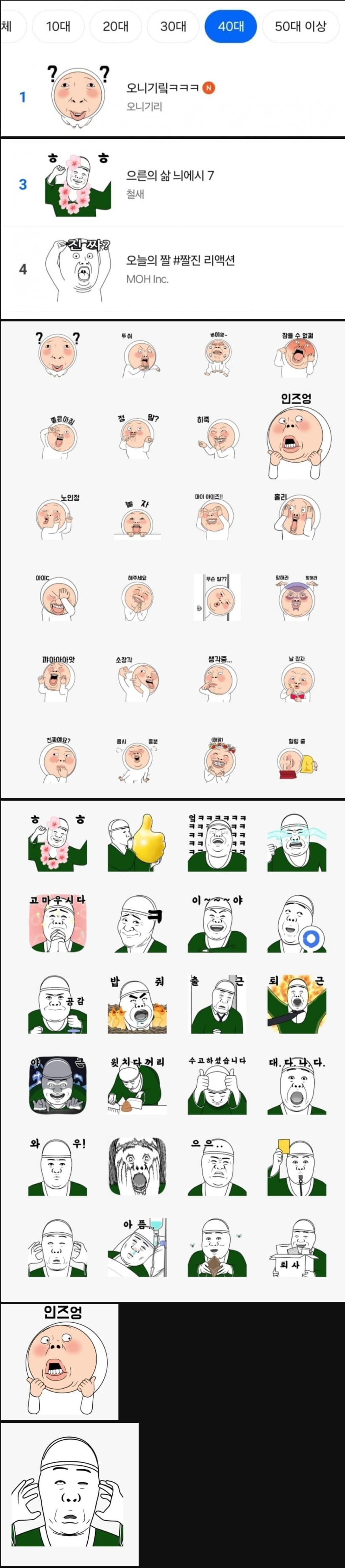 40대들이 왜 이 이모티콘 좋아함?