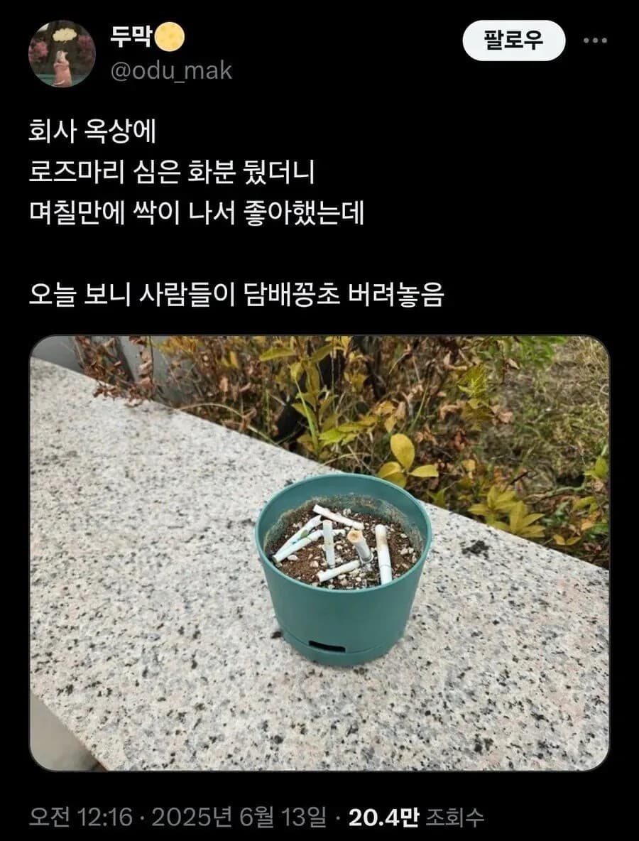 담배피우는사람들 기본 마인드