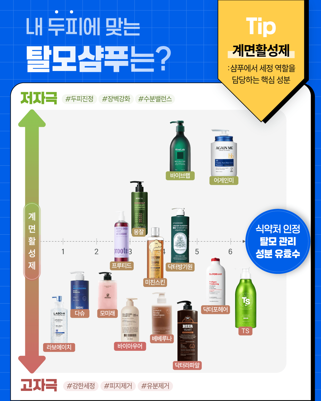 내 두피에 맞는 탈모샴푸 선택 가이드 (식약처 인정 성분 기준)
